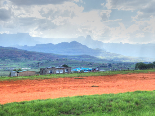 Zulu village suburb.